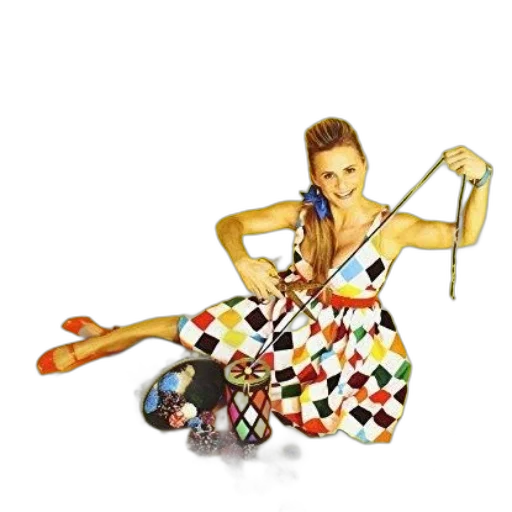 dress, staff, umbrella, hair transparent PNG cut-out