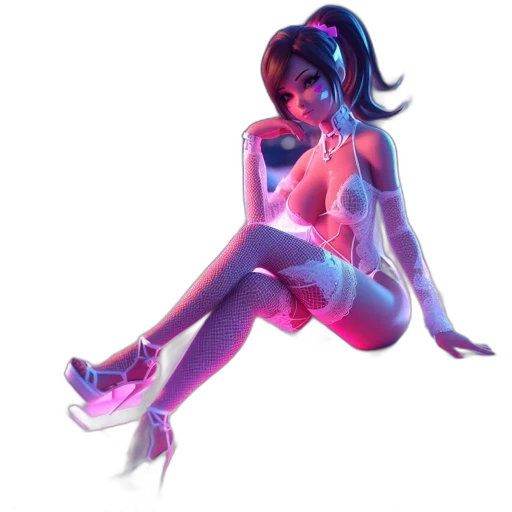 shoes, dress, concept art, 3d render transparent PNG cut-out
