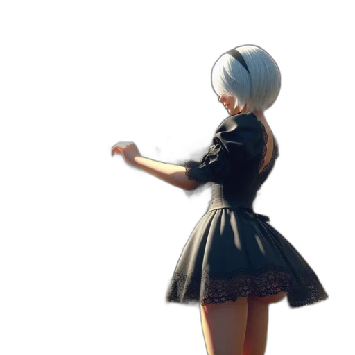 dress, weapon, robot, staff transparent PNG cut-out