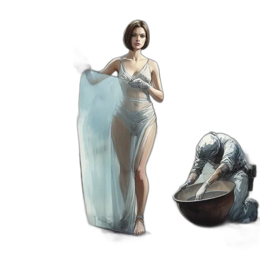 dress, creature, concept art, fantasy art transparent PNG cut-out
