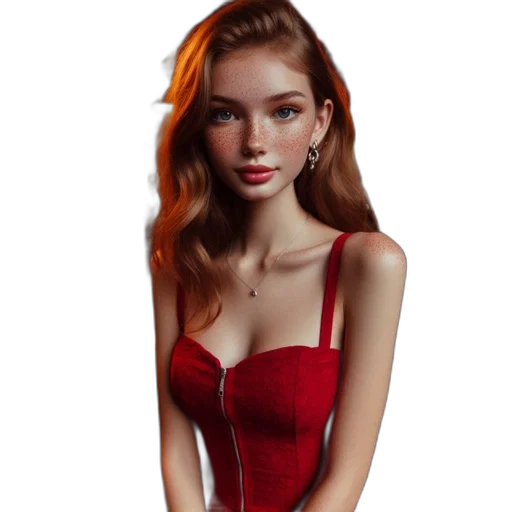 dress, jewelry, photorealistic, 3d render transparent PNG cut-out