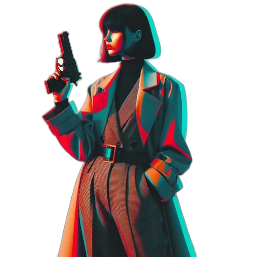 jacket, weapon, staff, concept art transparent PNG cut-out