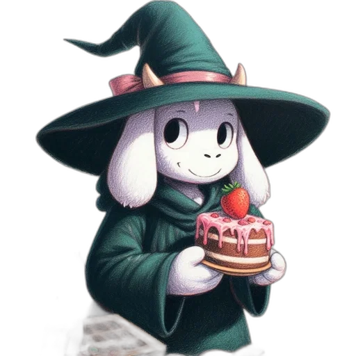 food, hat, staff, creature transparent PNG cut-out