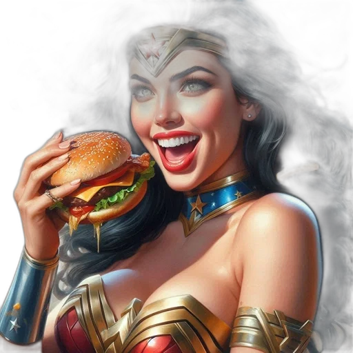 food, comic book art, fantasy art, photorealistic transparent PNG cut-out