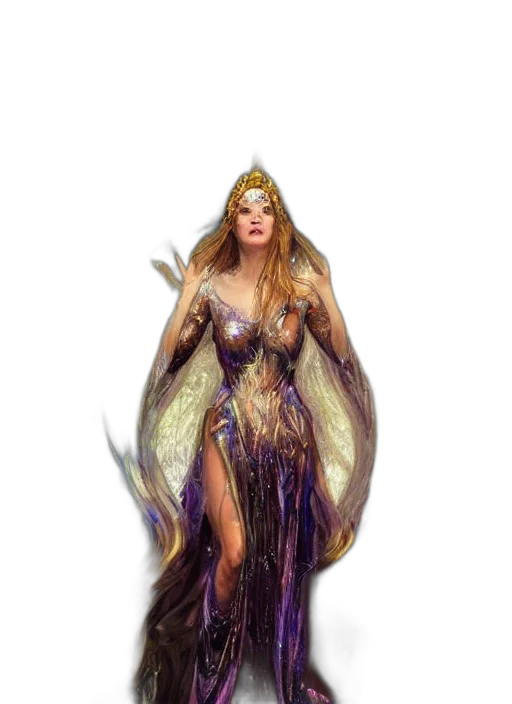 dress, fantasy art, concept art, comic book art transparent PNG cut-out