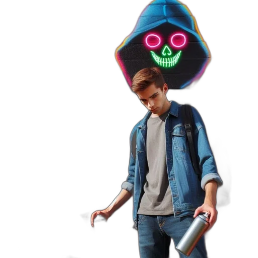jacket, mask, creature, robot transparent PNG cut-out
