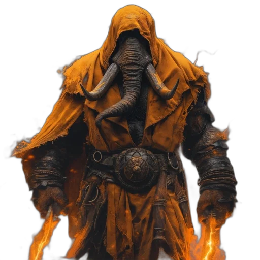 mask, creature, staff, dragon transparent PNG cut-out