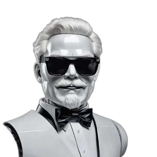 face, robot, 3d render, cartoon transparent PNG cut-out