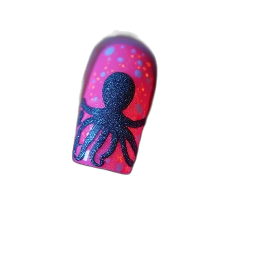 3d render, vaporwave, neon, nails transparent PNG cut-out