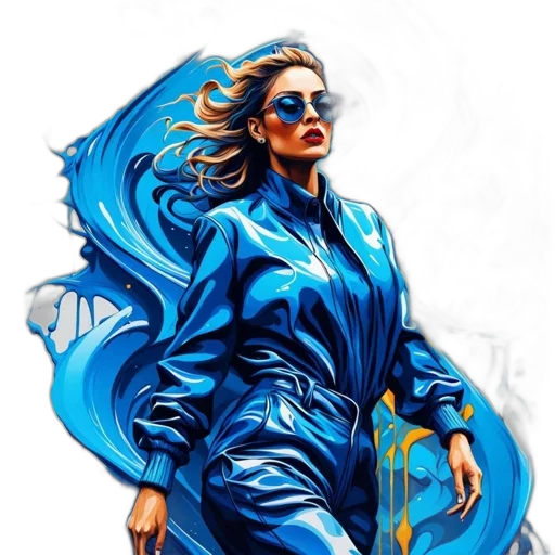 jacket, dress, comic book art, concept art transparent PNG cut-out