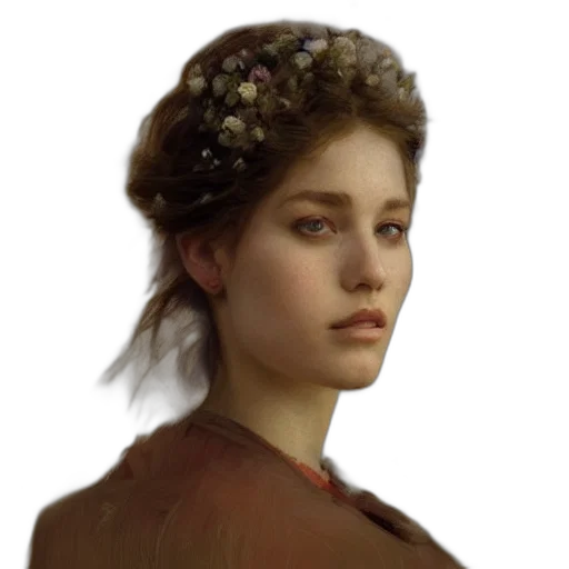 crown, face, staff, flower transparent PNG cut-out