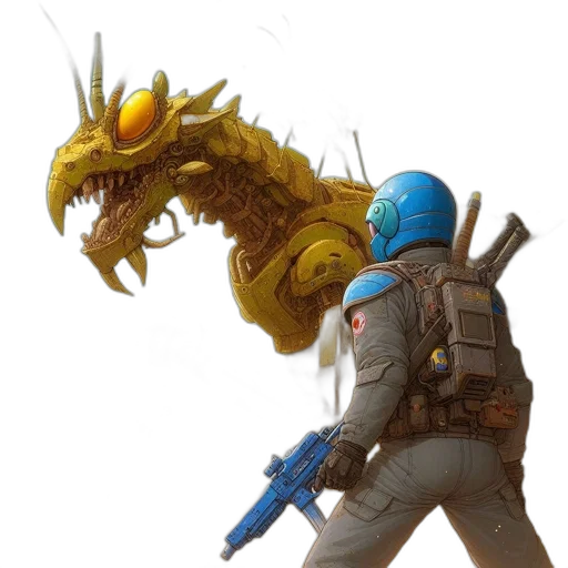 dragon, weapon, creature, staff transparent PNG cut-out