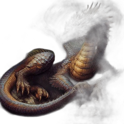 dragon, creature, animal, hair transparent PNG cut-out