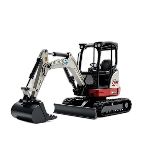 robot, white, small, excavating transparent PNG cut-out
