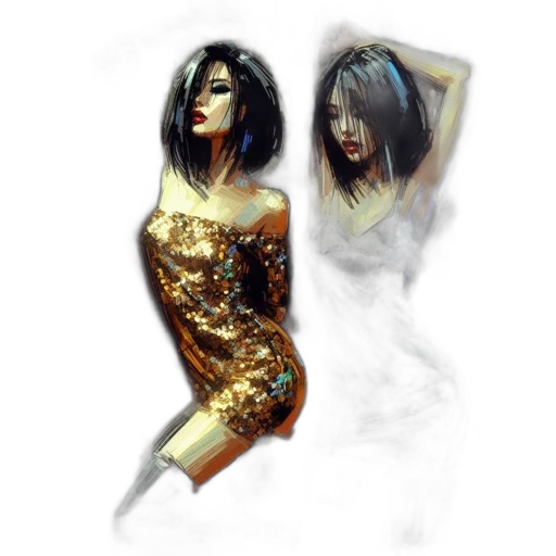 dress, concept art, fantasy art, photorealistic transparent PNG cut-out