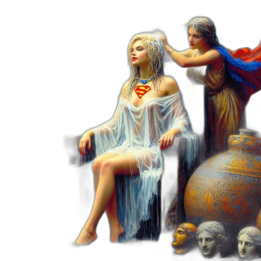 comic book art, concept art, fantasy art, oil painting transparent PNG cut-out
