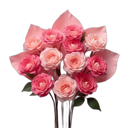 flower, crown, 3d render, photorealistic transparent PNG cut-out
