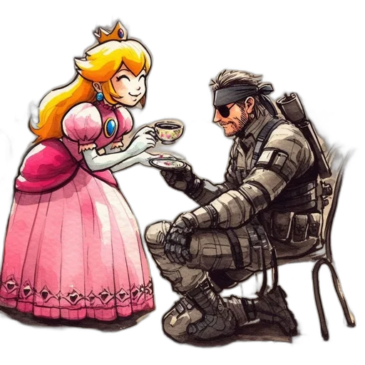 dress, weapon, robot, crown transparent PNG cut-out