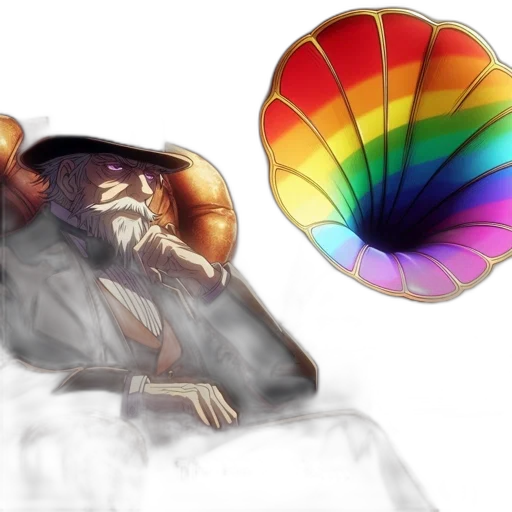 umbrella, hat, concept art, vaporwave transparent PNG cut-out