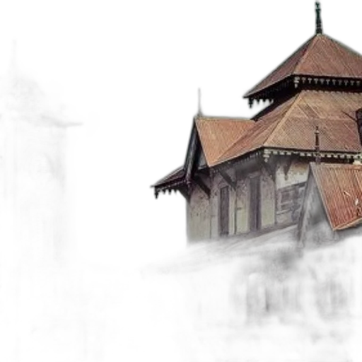 building, concept art, watercolor, photorealistic transparent PNG cut-out