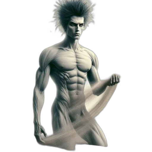 hair, creature, sword, robot transparent PNG cut-out