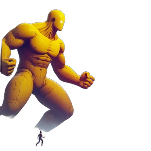 robot, creature, 3d render, concept art transparent PNG cut-out