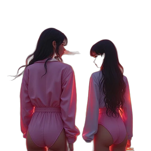 jacket, dress, hair, concept art transparent PNG cut-out