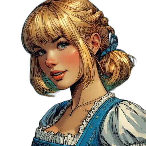 face, dress, fantasy art, concept art transparent PNG cut-out