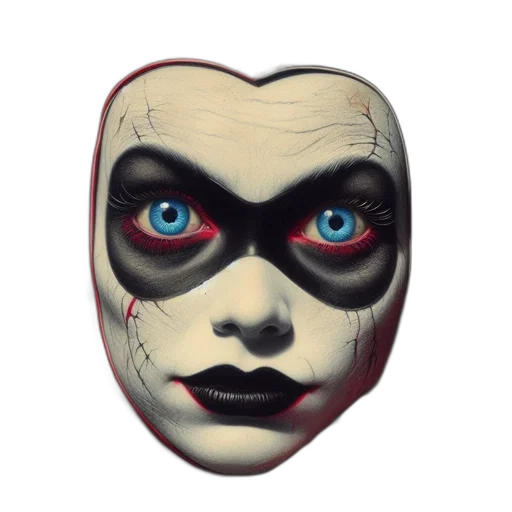 mask, face, comic book art, 3d render transparent PNG cut-out
