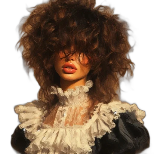 hair, face, jacket, mask transparent PNG cut-out