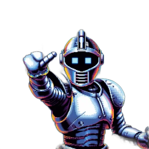 robot, weapon, vaporwave, concept art transparent PNG cut-out