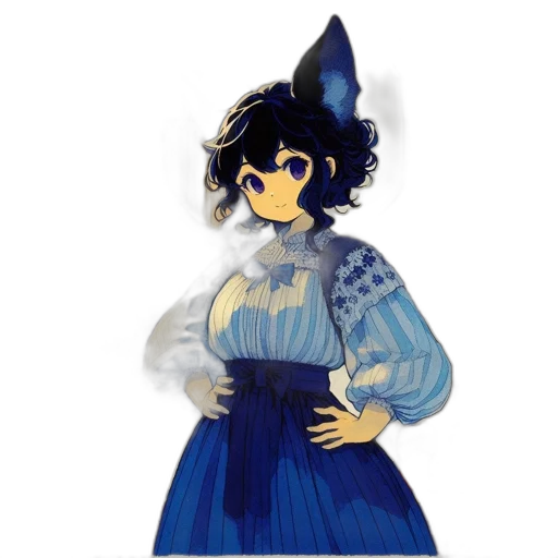 dress, staff, hat, mask transparent PNG cut-out