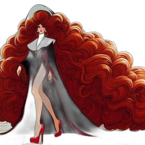 hair, dress, concept art, fantasy art transparent PNG cut-out
