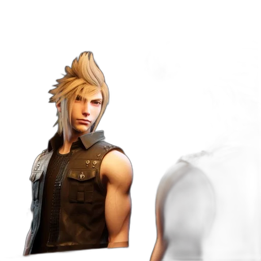 face, staff, hair, weapon transparent PNG cut-out