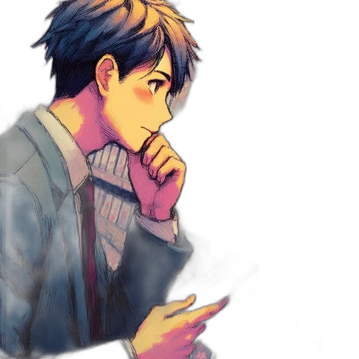 jacket, watercolor, anime, concept art transparent PNG cut-out