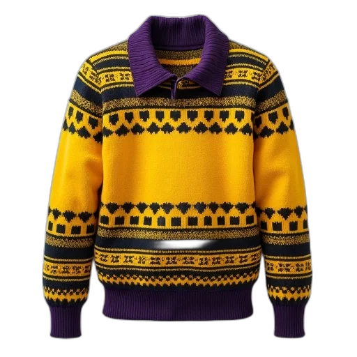jacket, yellow, black, patterned transparent PNG cut-out