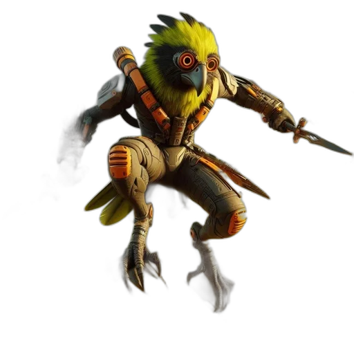 creature, dragon, staff, weapon transparent PNG cut-out