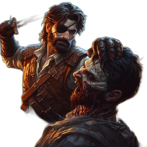 weapon, face, concept art, comic book art transparent PNG cut-out