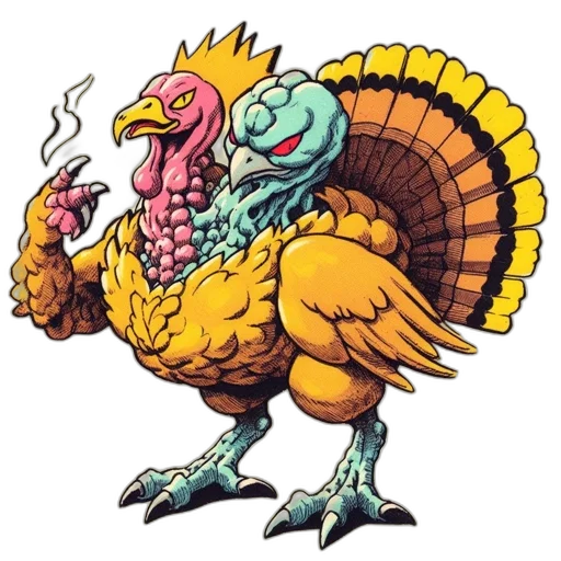 animal, concept art, two-headed, turkey transparent PNG cut-out