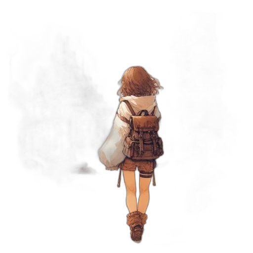 jacket, dress, umbrella, creature transparent PNG cut-out