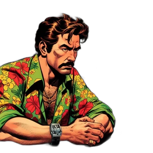 jacket, jewelry, comic book art, concept art transparent PNG cut-out