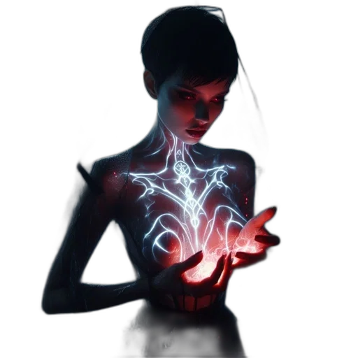 jewelry, concept art, 3d render, cyberpunk transparent PNG cut-out