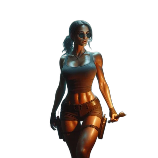 robot, staff, dress, weapon transparent PNG cut-out