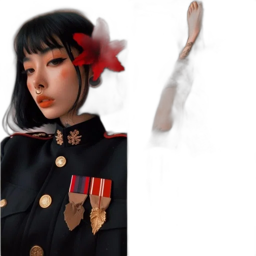 staff, weapon, jacket, dress transparent PNG cut-out