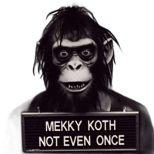 mask, chimpanzee, human-like, appearance transparent PNG cut-out