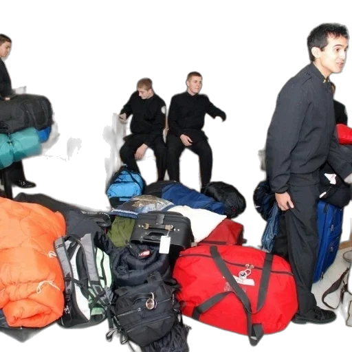 group, men, black, uniforms transparent PNG cut-out