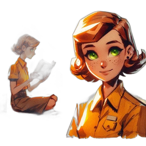 staff, face, dress, concept art transparent PNG cut-out