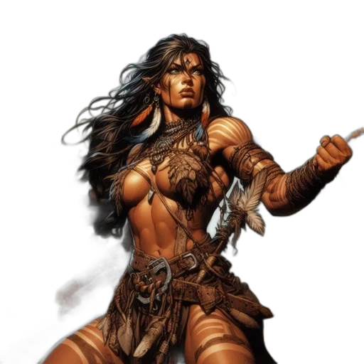 fantasy art, comic book art, concept art, photorealistic transparent PNG cut-out