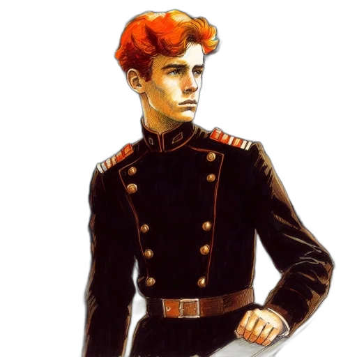 jacket, staff, crown, concept art transparent PNG cut-out