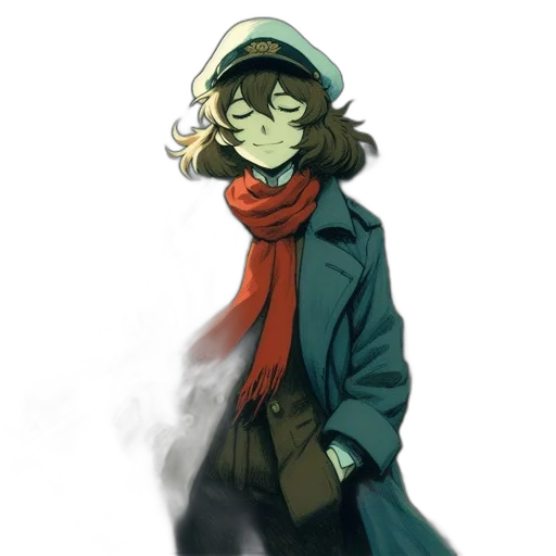 hat, jacket, staff, mask transparent PNG cut-out